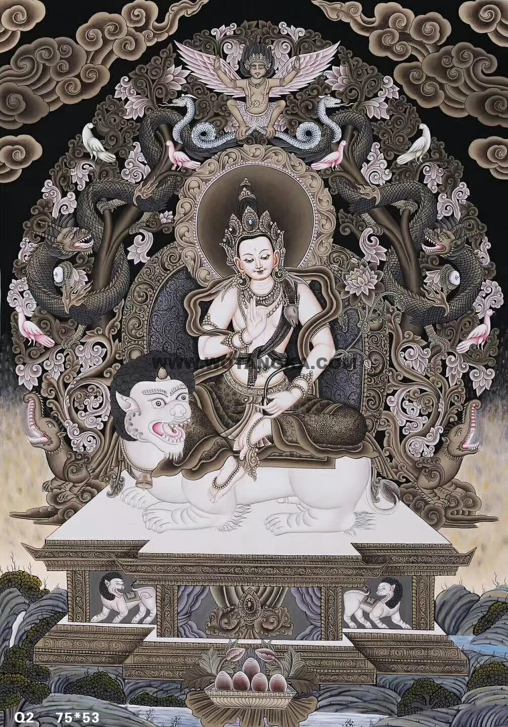 编号158-940753：彩绘唐卡-狮吼观音（75*53CM左右）