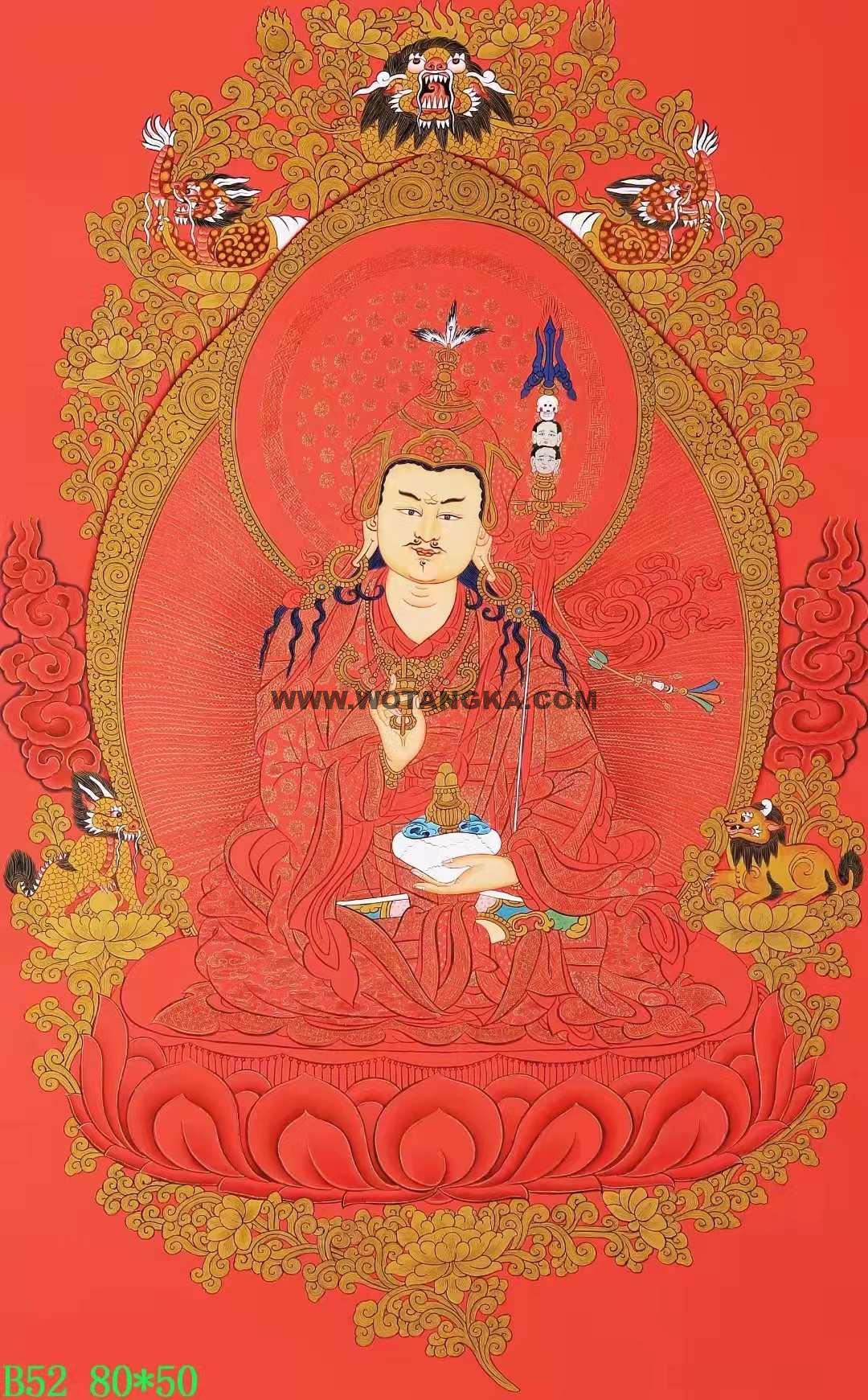 编号138-641985:红金唐卡-莲花生大士(80*50CM左右)