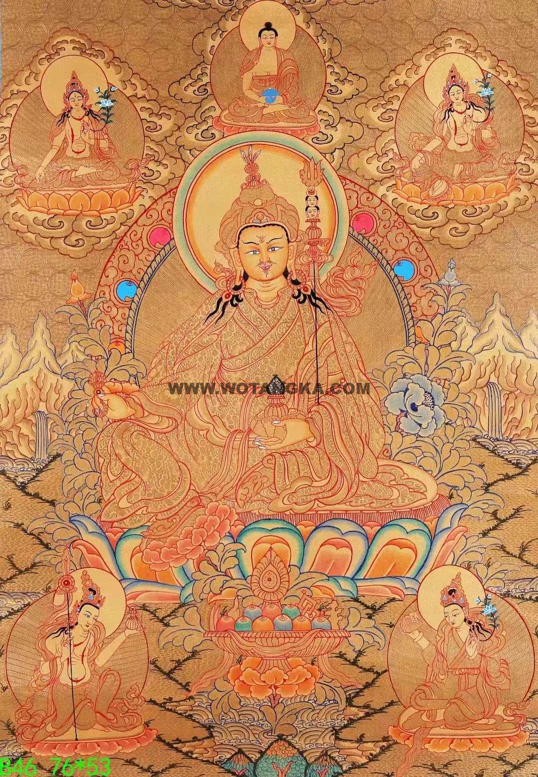 编号138-314898:黄金唐卡-莲花生大士(76*53CM左右)