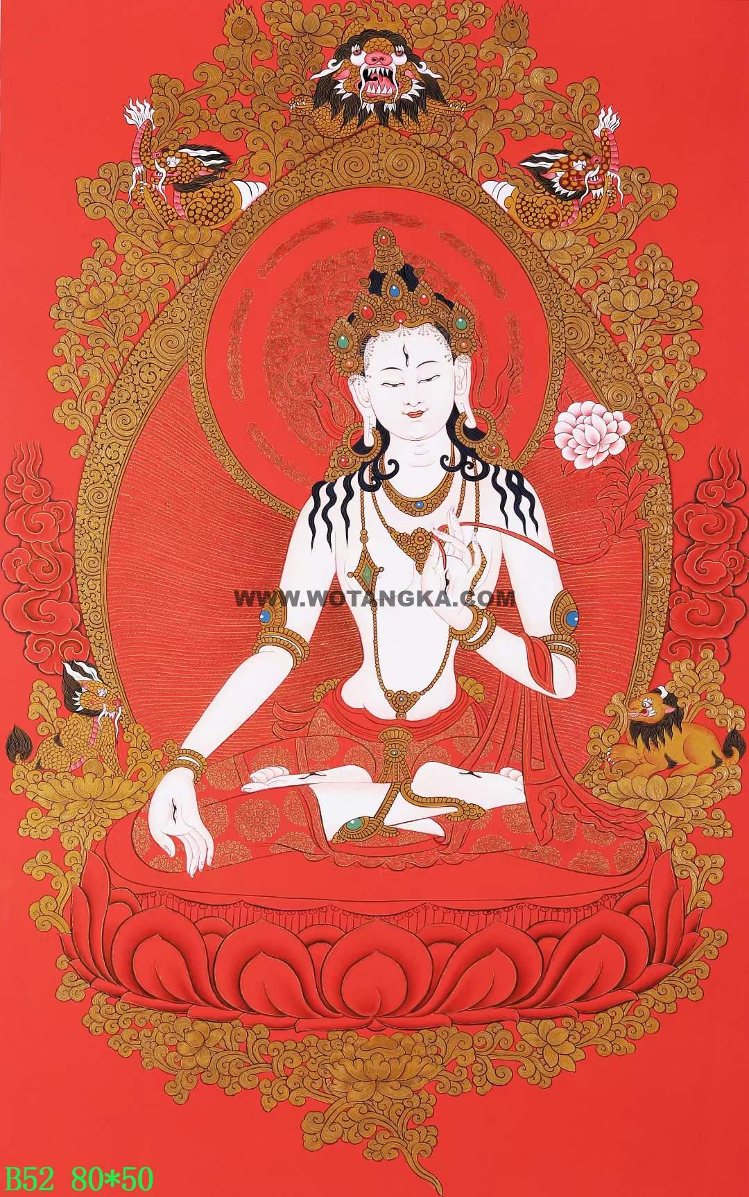 编号168-663078:红金唐卡-白度母(80*50CM左右)