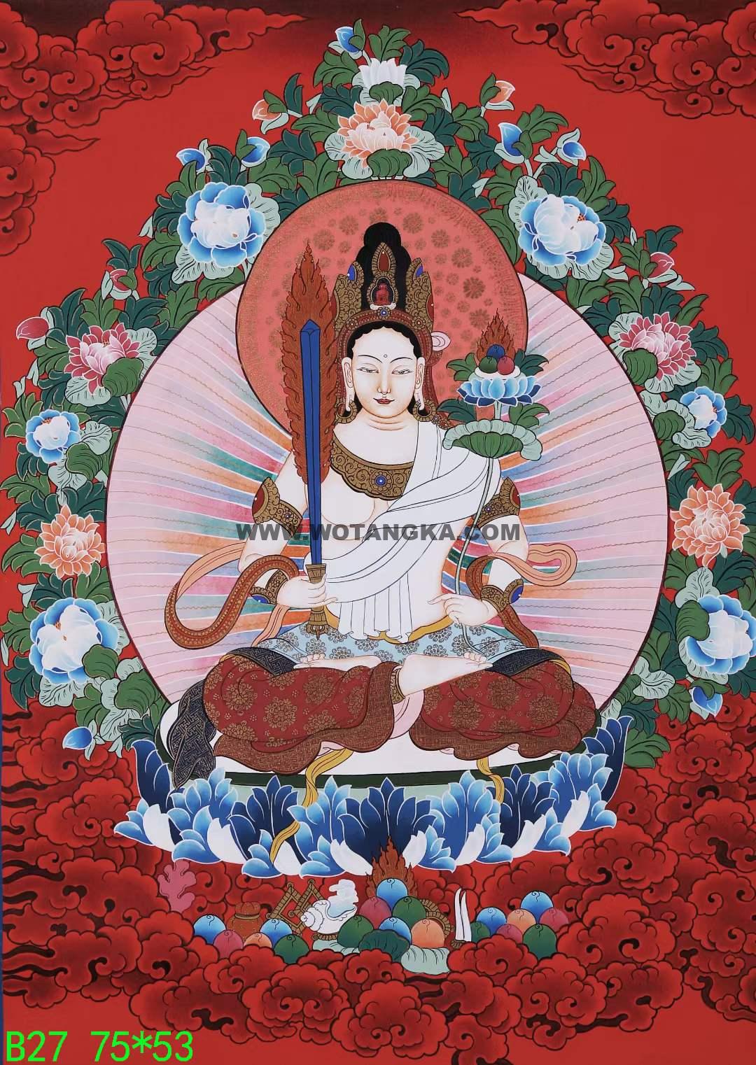 编号168-405537:红金唐卡-虚空藏菩萨(75*53CM左右)