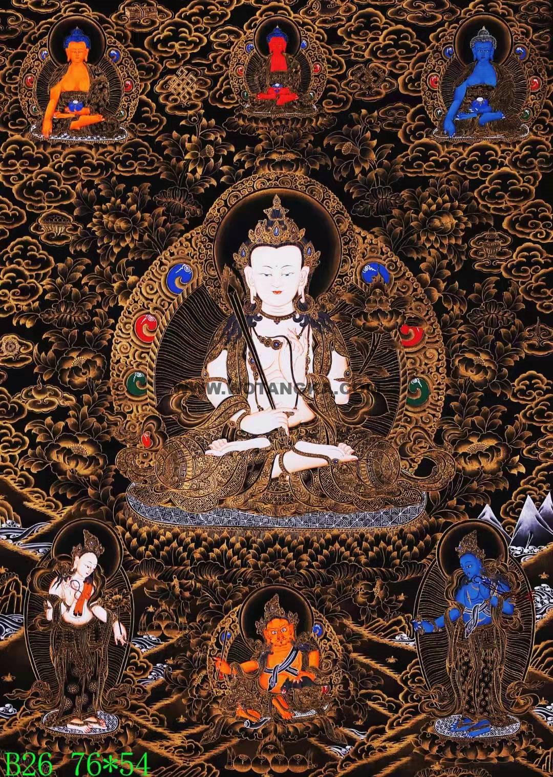 编号168-552006:黑金唐卡-虚空藏菩萨(76*54CM左右)