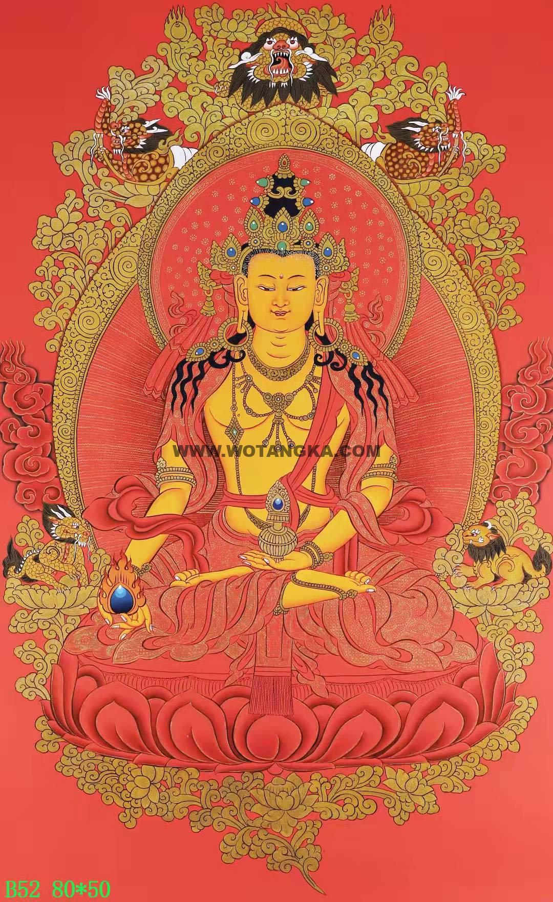 编号168-244962：红金唐卡-地藏王菩萨（80*50CM左右）