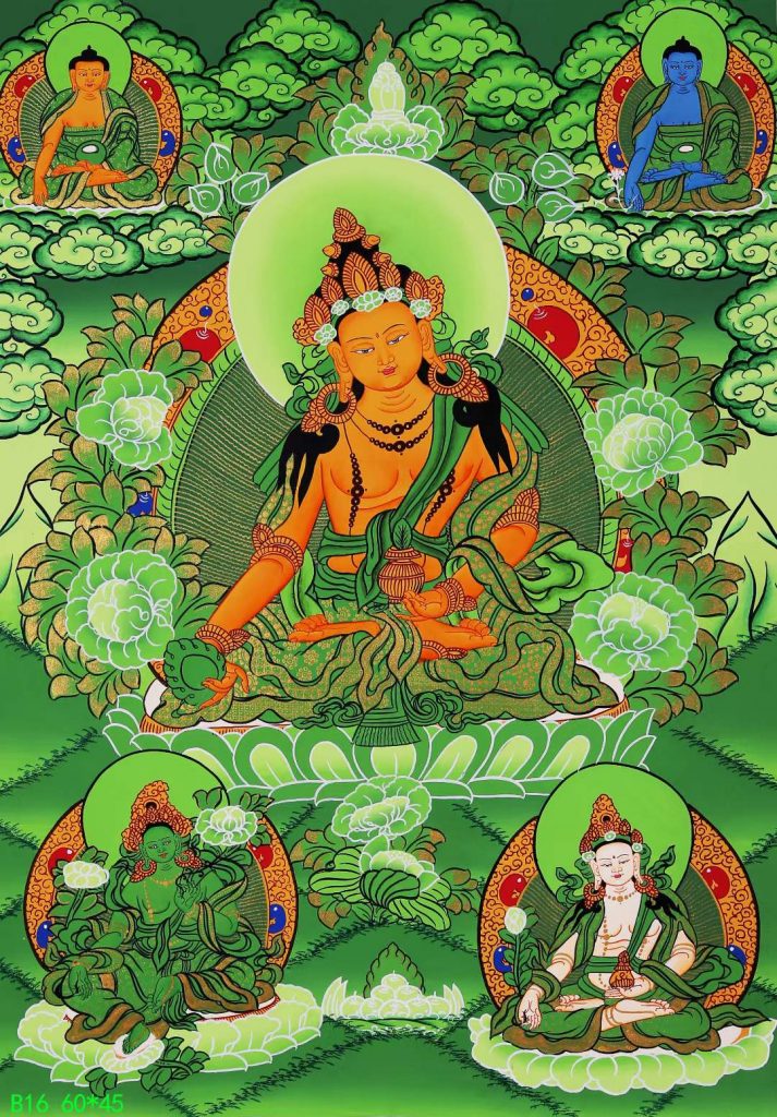 编号168-472525：彩绘唐卡-地藏王菩萨（60*45CM左右）