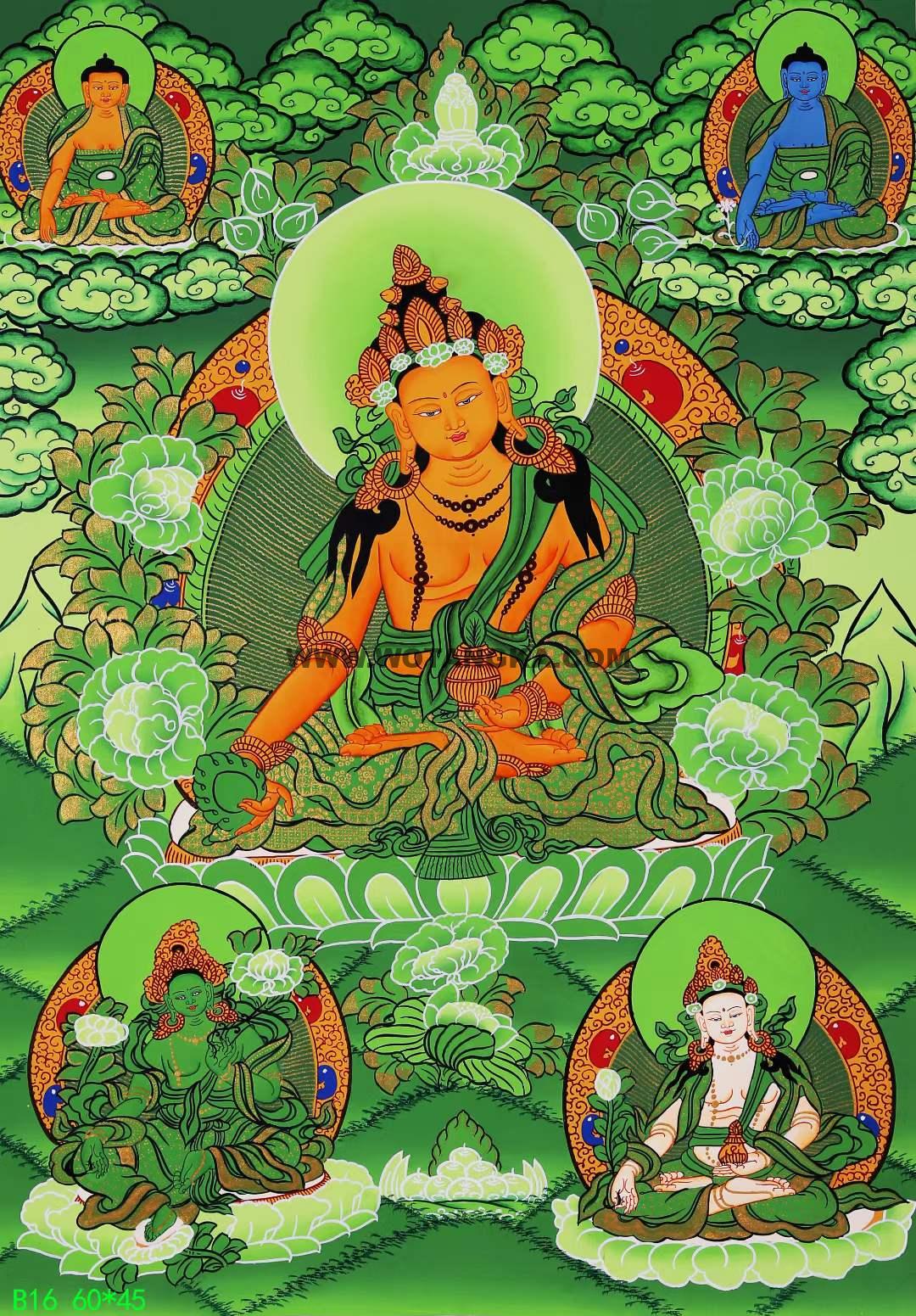 编号168-472525：彩绘唐卡-地藏王菩萨（60*45CM左右）