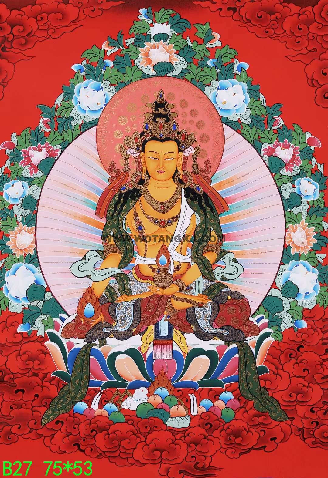 编号168-385279:红金唐卡-地藏王菩萨(75*53CM左右)