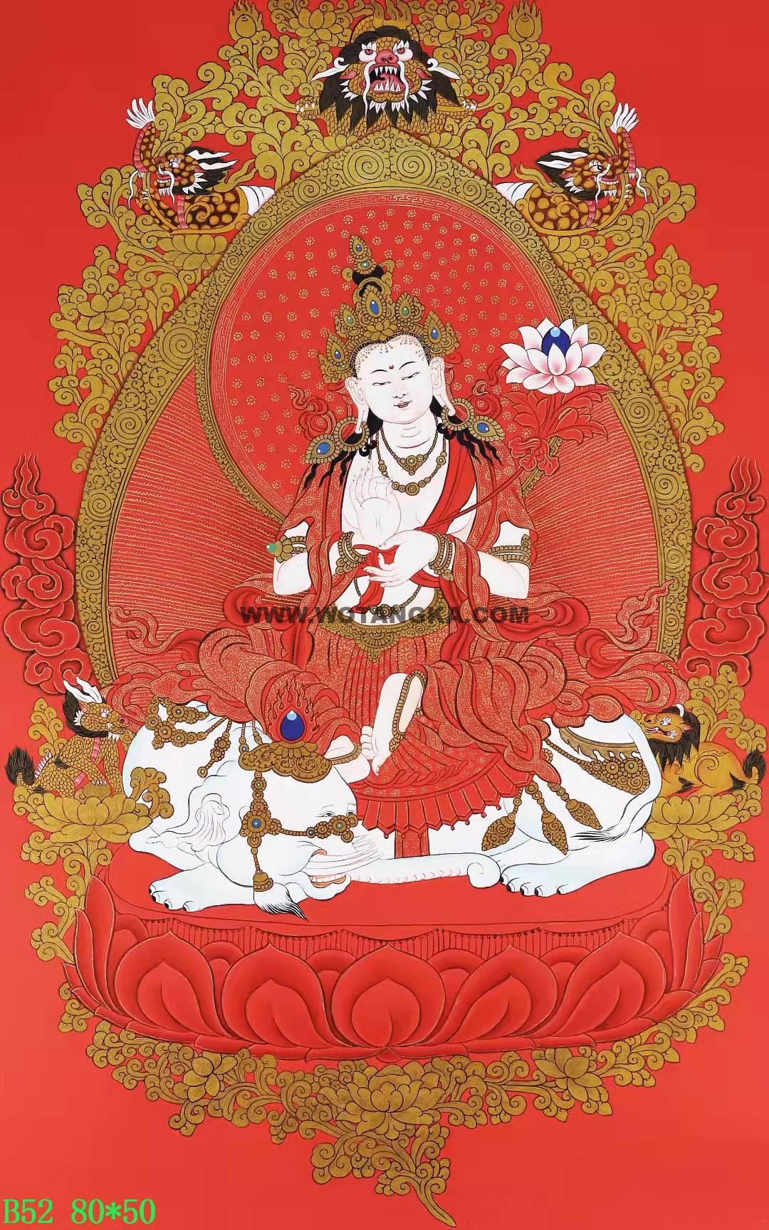 编号168-771127：红金唐卡-普贤菩萨（80*50CM左右）