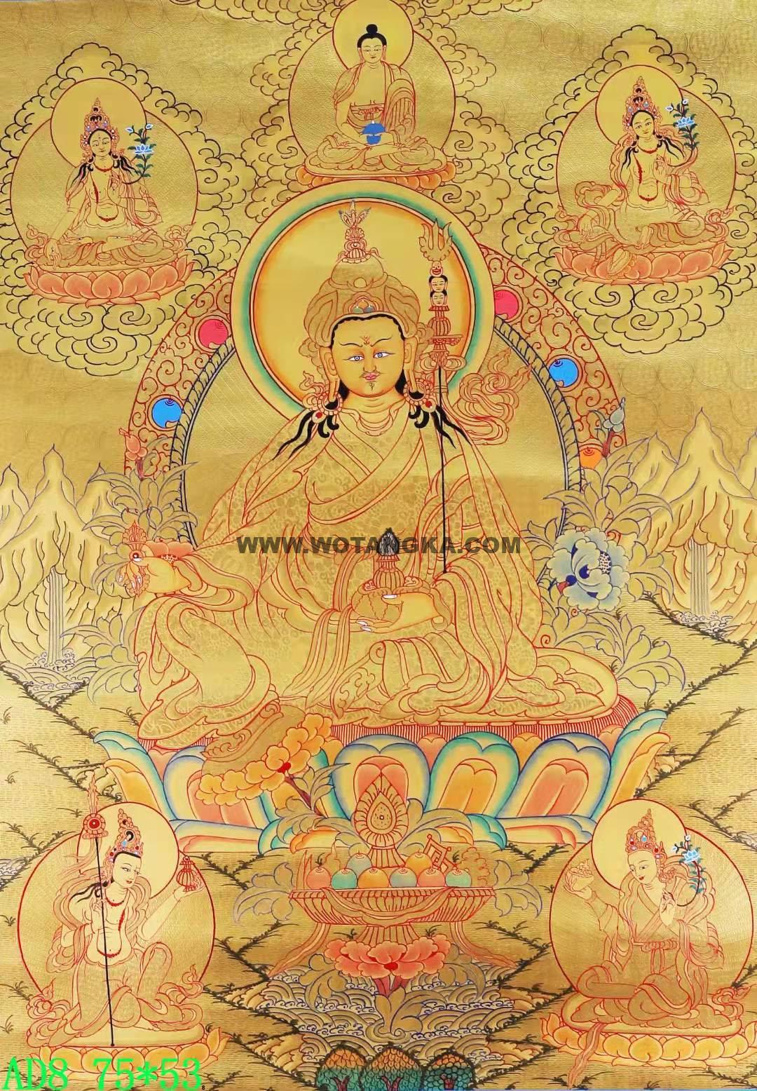 编号168-850159：黄金唐卡-莲花生大士（75*53CM左右）