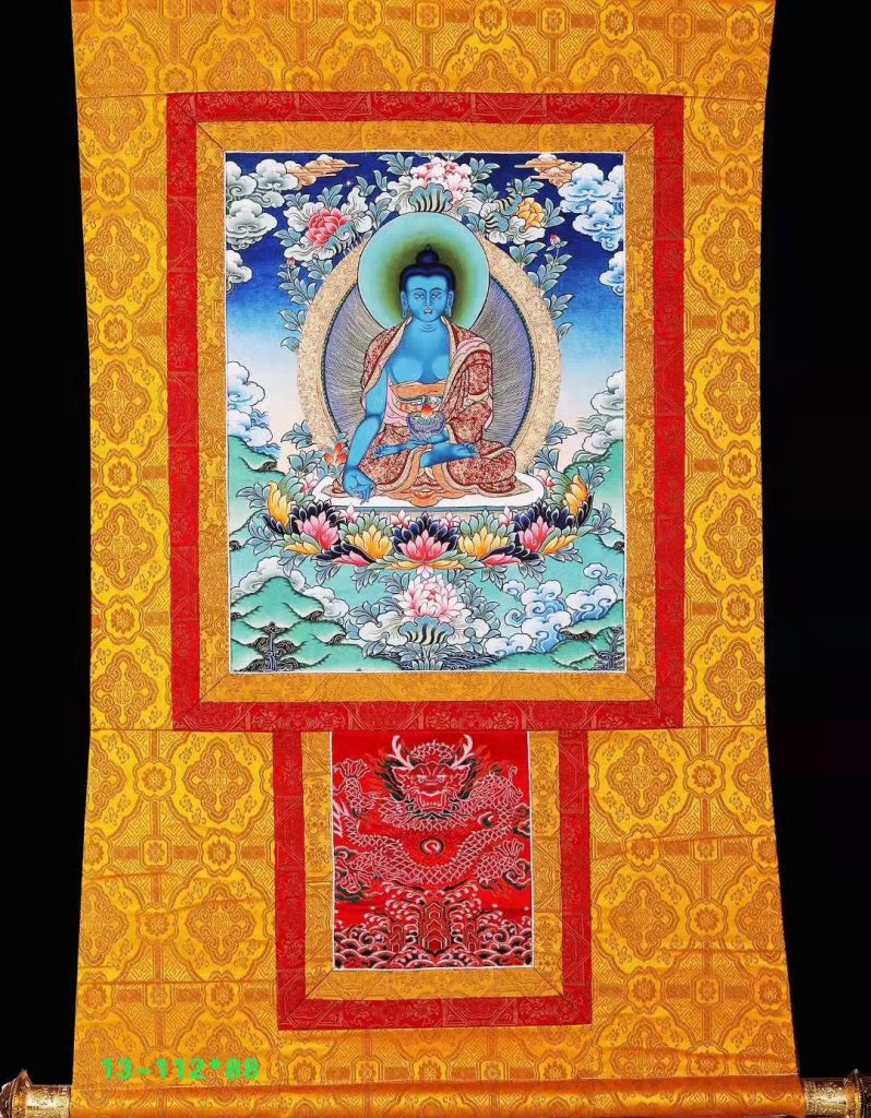 编号168-520007：彩绘唐卡-药师佛（66*48CM左右）