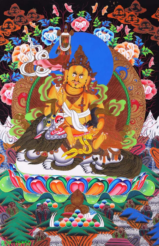 编号168-441238：彩绘唐卡-财宝天王（75*50CM左右）