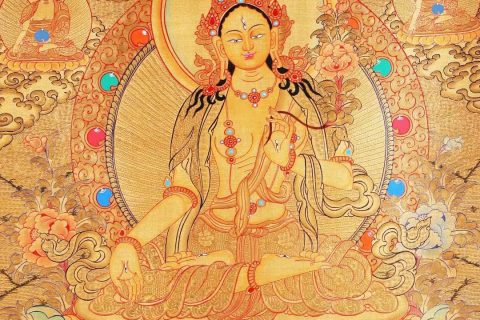 编号168-315864：黄金唐卡-白度母（76*53CM左右）