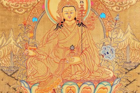 编号168-988142：黄金唐卡-莲花生大士（76*53CM左右）