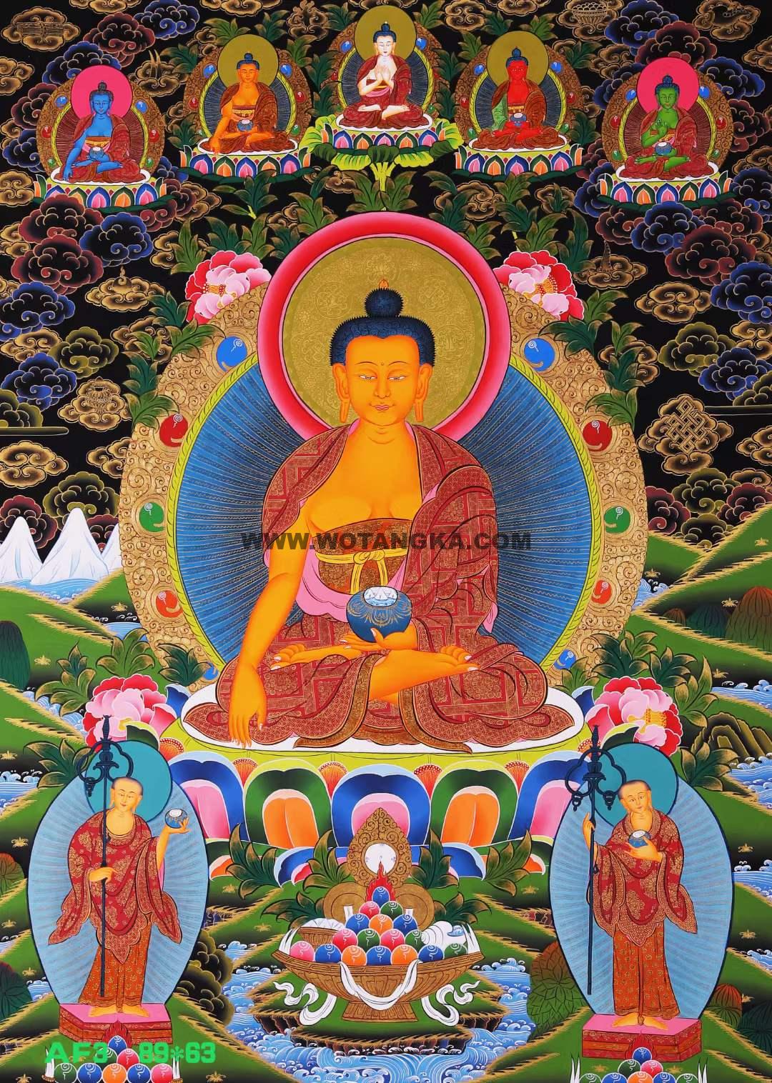 编号168-305499：彩绘唐卡-释迦牟尼佛（89*63CM左右）