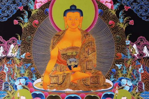 编号168-254639：彩绘唐卡-释迦牟尼佛（118*85CM左右）