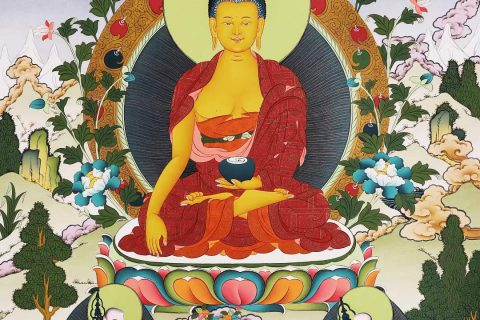 编号168-754089：彩绘唐卡-释迦牟尼佛（75*50CM左右）