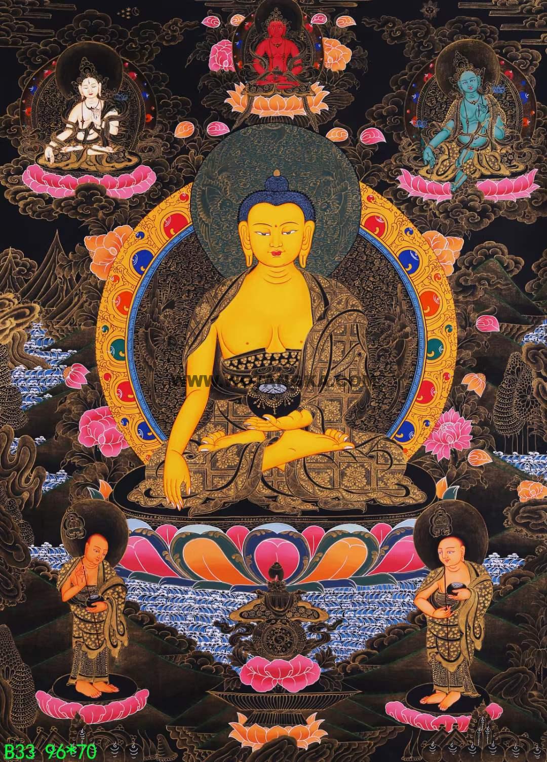 编号168-474072：彩绘唐卡-释迦牟尼佛（96*70CM左右）