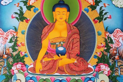 编号168-449550：彩绘唐卡-释迦牟尼佛（120*87CM左右）