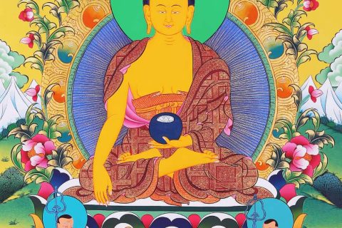 编号168-888171：彩绘唐卡-释迦牟尼佛（75*52CM左右）