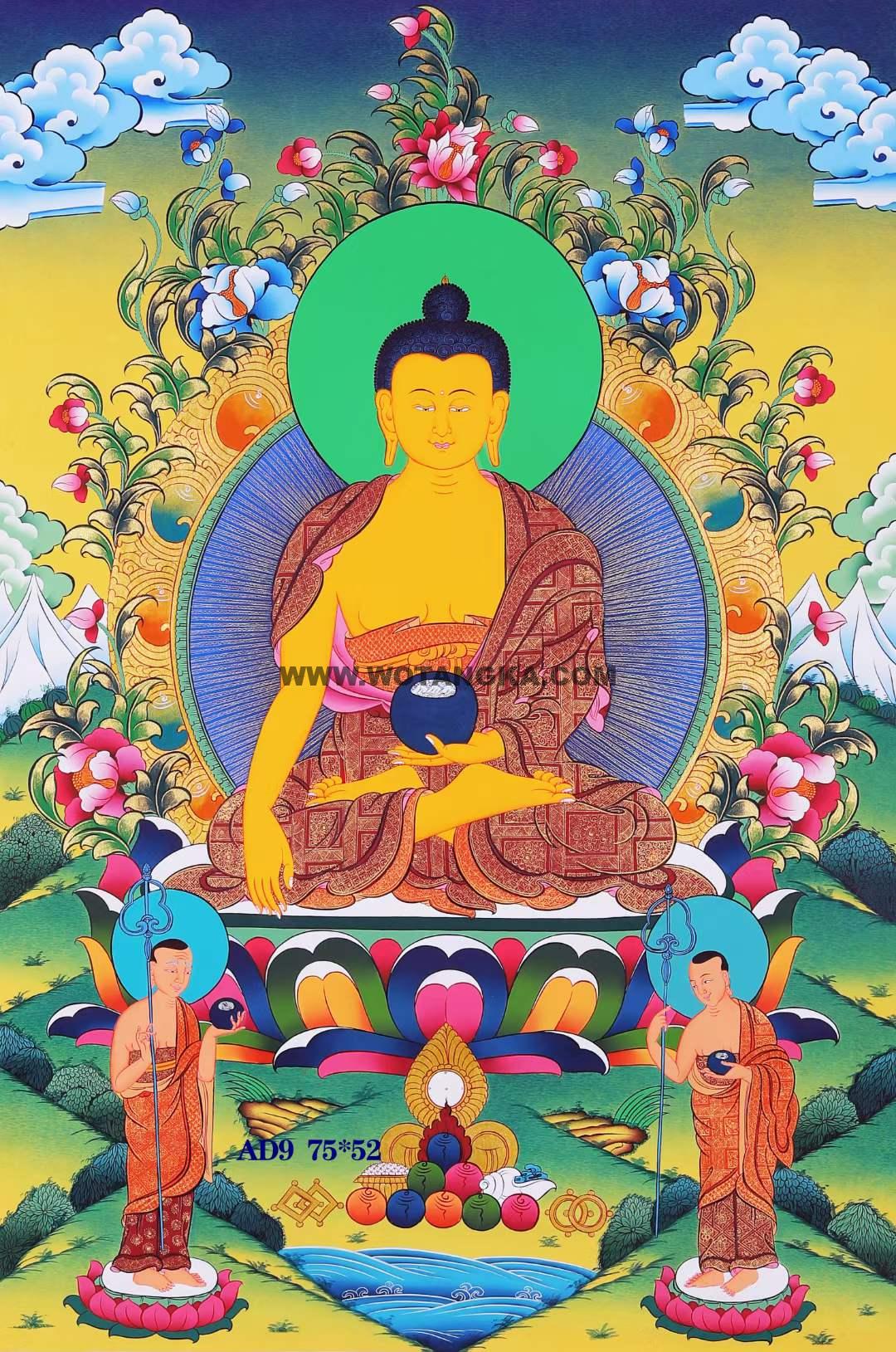 编号168-888171：彩绘唐卡-释迦牟尼佛（75*52CM左右）