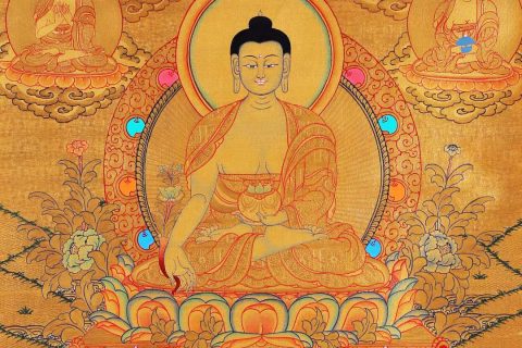 编号168-867398：黄金唐卡-药师佛（76*54CM左右）