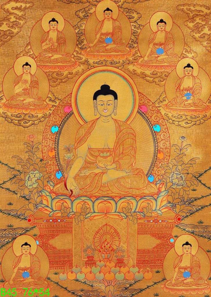 编号168-867398：黄金唐卡-药师佛（76*54CM左右）