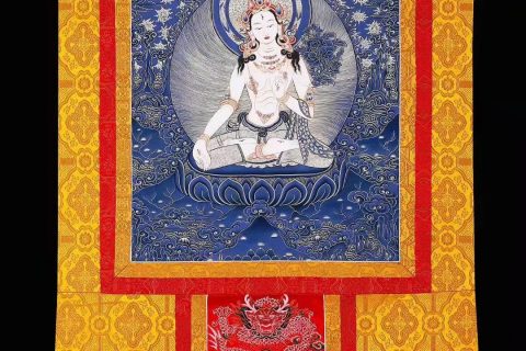编号168-939663：蓝金唐卡-白度母（133*97CM左右）