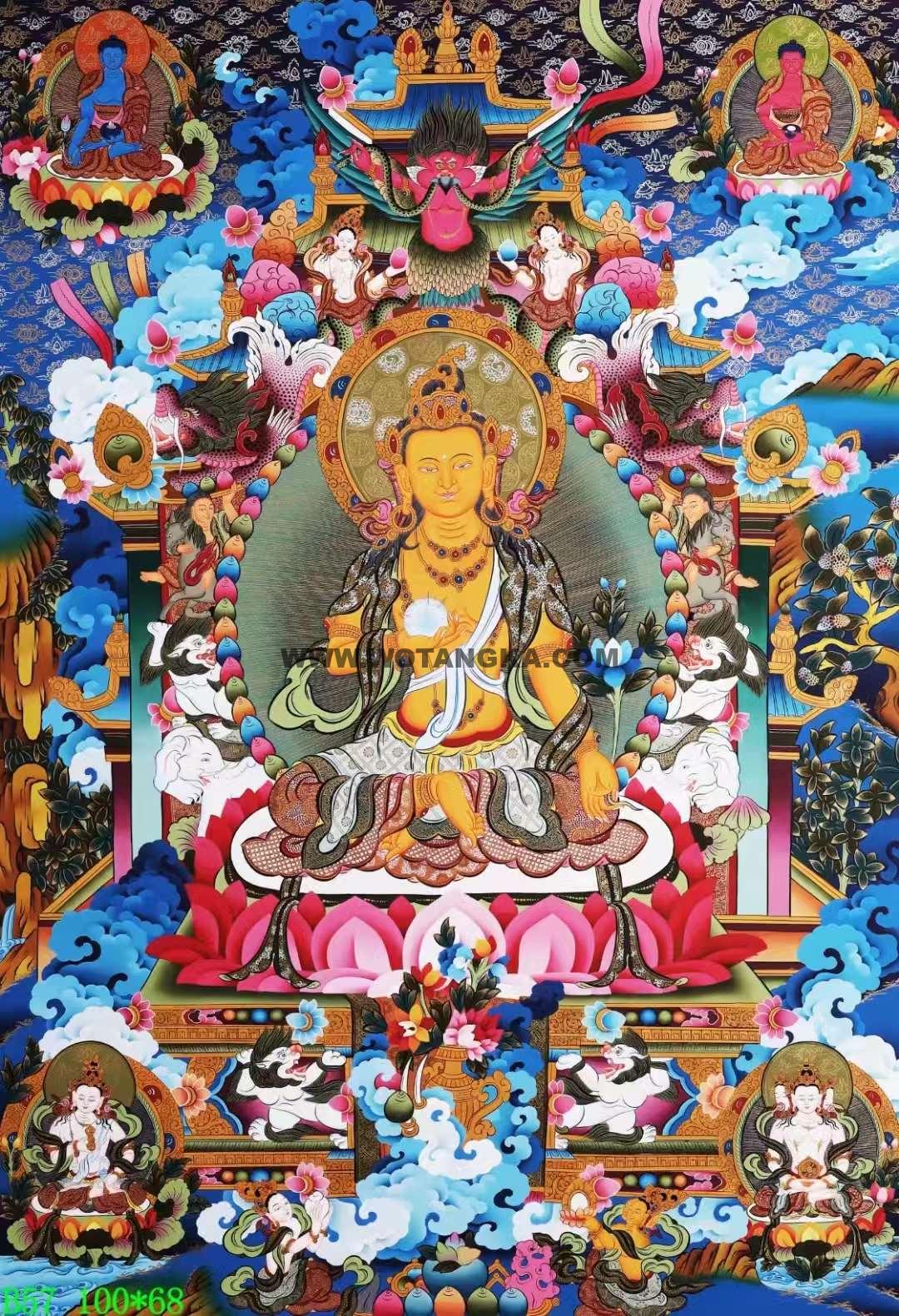 编号138-455191：彩绘唐卡-地藏王菩萨（100*68CM左右）