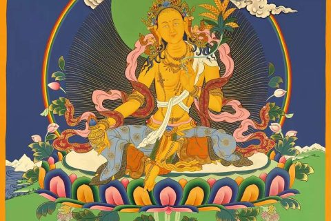 编号162-347751：彩绘唐卡-宝源度母（65*45CM左右）