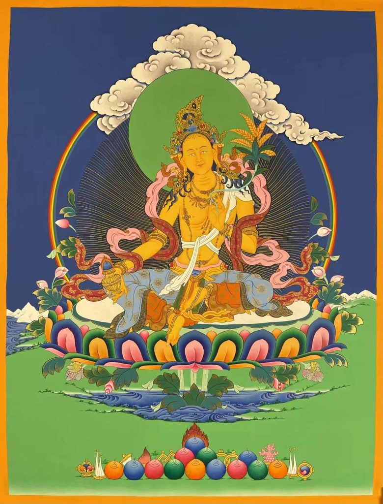 编号162-347751：彩绘唐卡-宝源度母（65*45CM左右）