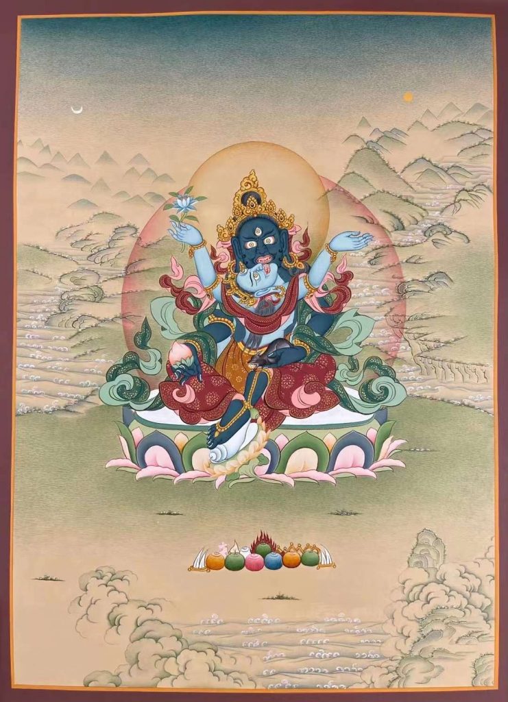 编号162-401576：嘎玛嘎赤-黑财神（50*40CM左右）