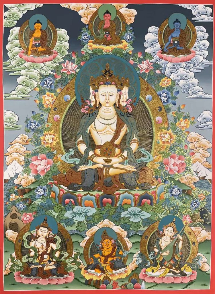 编号162-520730：彩绘唐卡-大日如来（75*55CM左右）