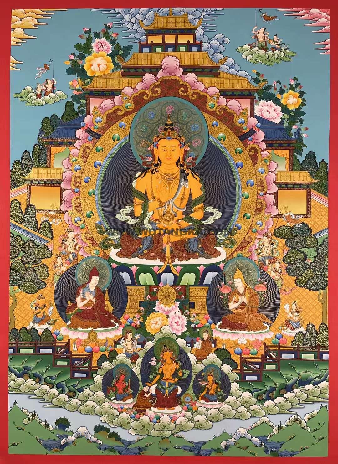 编号162-220644:彩绘唐卡-弥勒佛(105*75CM左右)