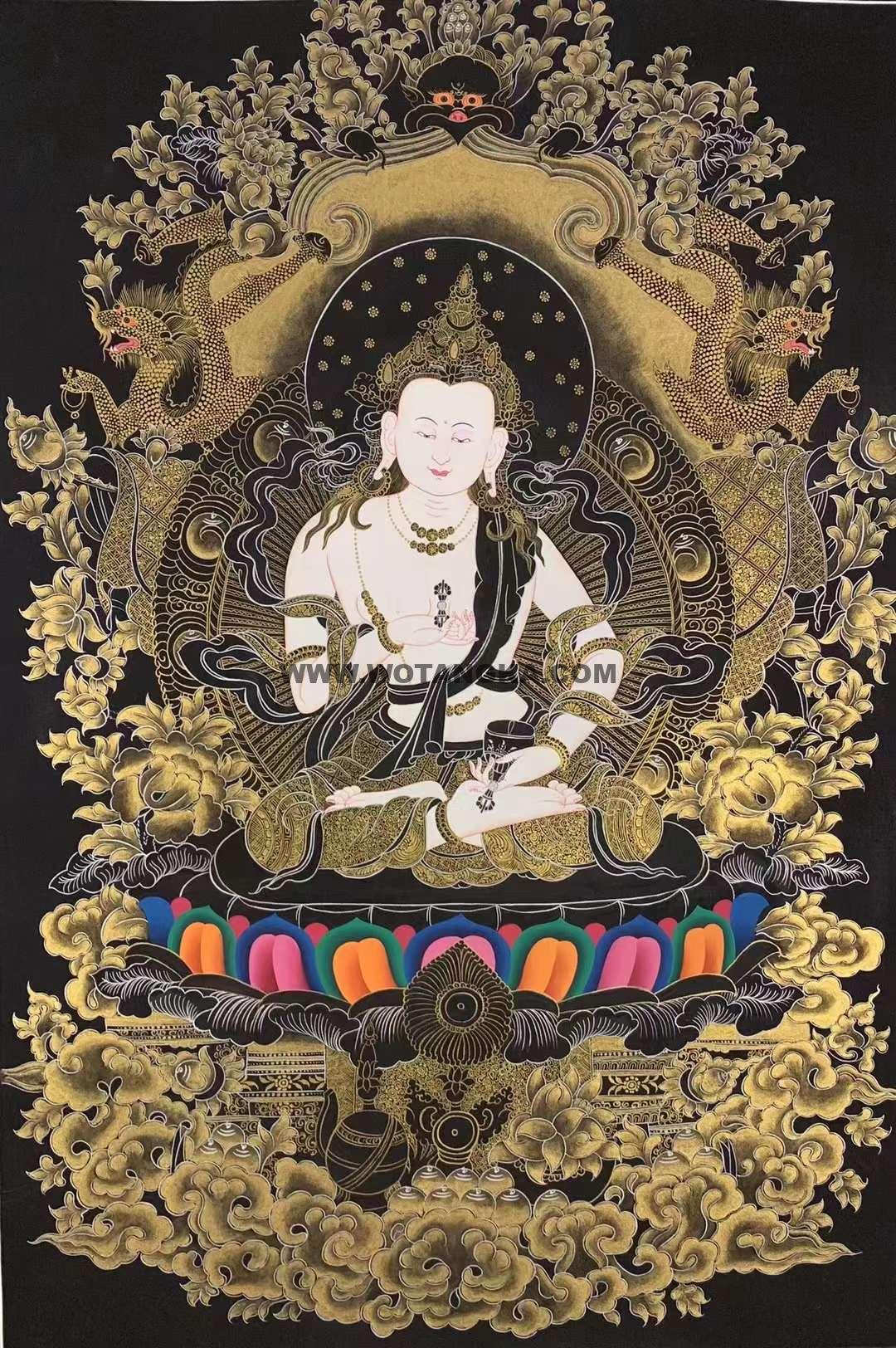 编号155-521591：黑金唐卡-金刚萨埵（75*50CM左右）