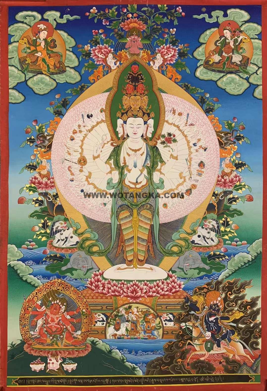 编号162-693058:彩绘唐卡-千手观音(75*50CM左右)