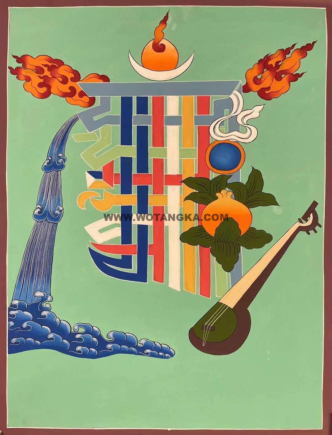 编号162-366321：彩绘唐卡-十相自在（60*40CM左右）