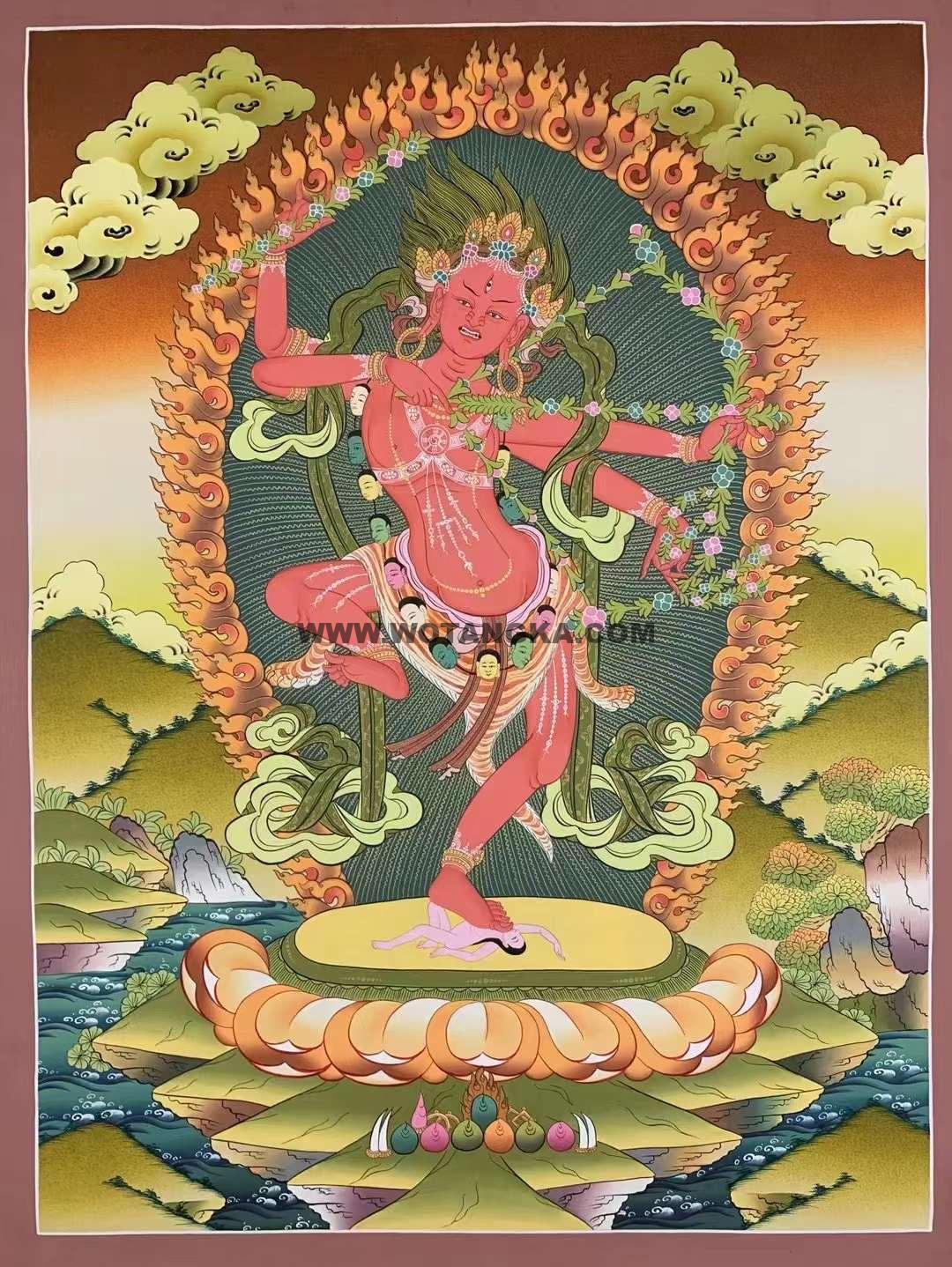 编号162-671752：彩绘唐卡-作明佛母（70*50CM左右）