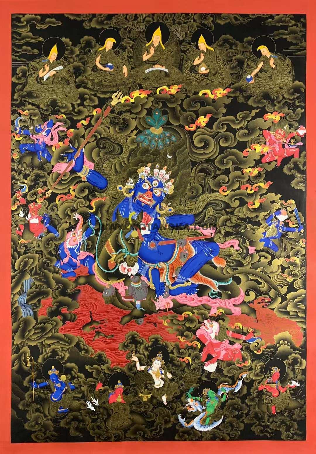 编号155-237261:黑金唐卡-吉祥天母(93*63CM左右)