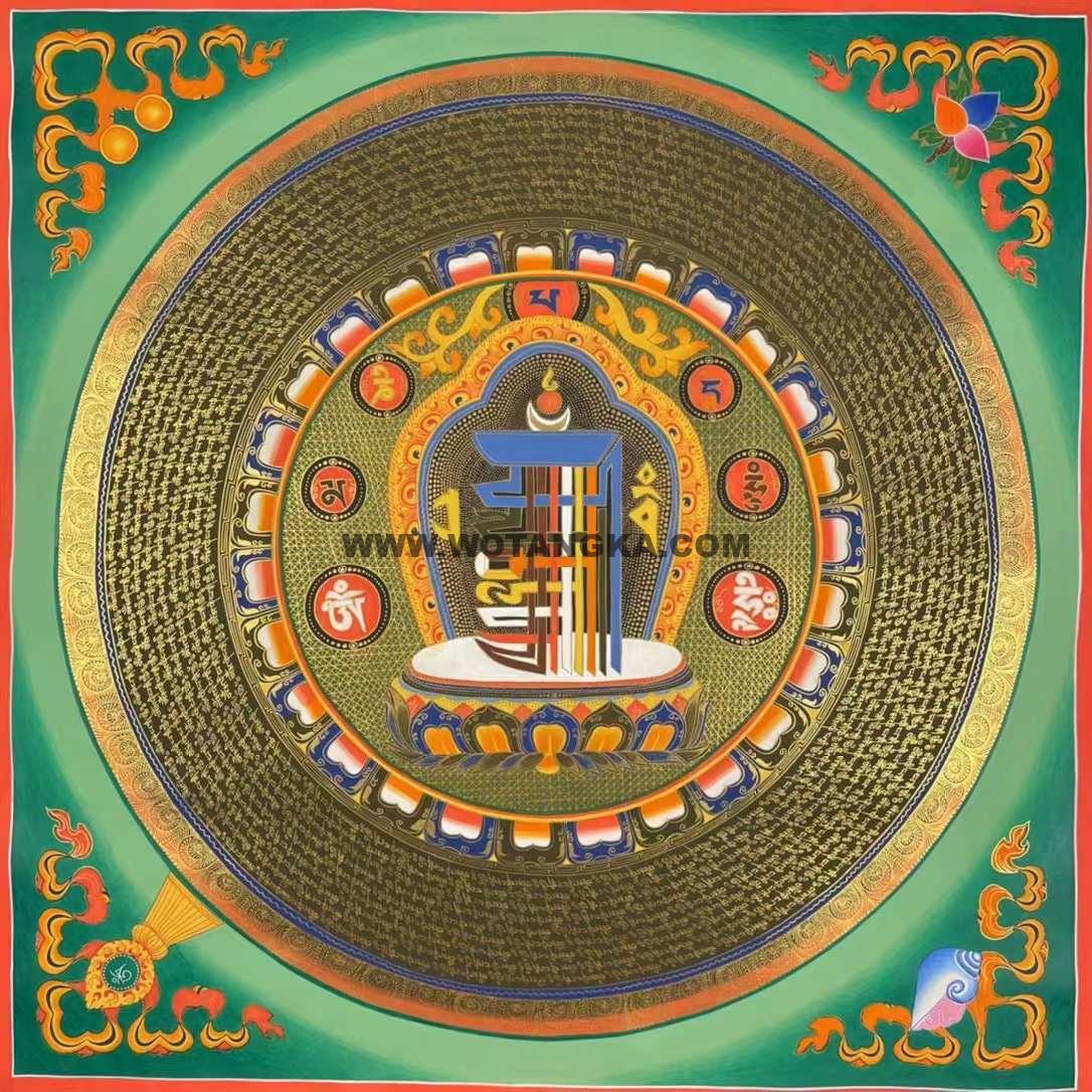 编号155-828900：彩绘唐卡-十相自在坛城（100*100CM左右）