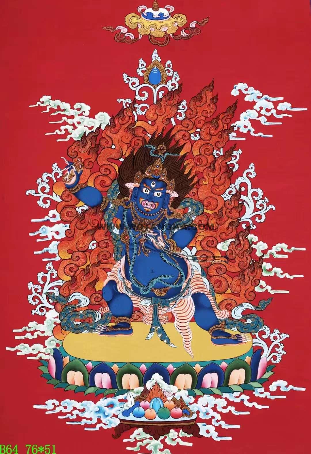 编号138-785909:彩绘唐卡-金刚手菩萨(76*51CM左右)