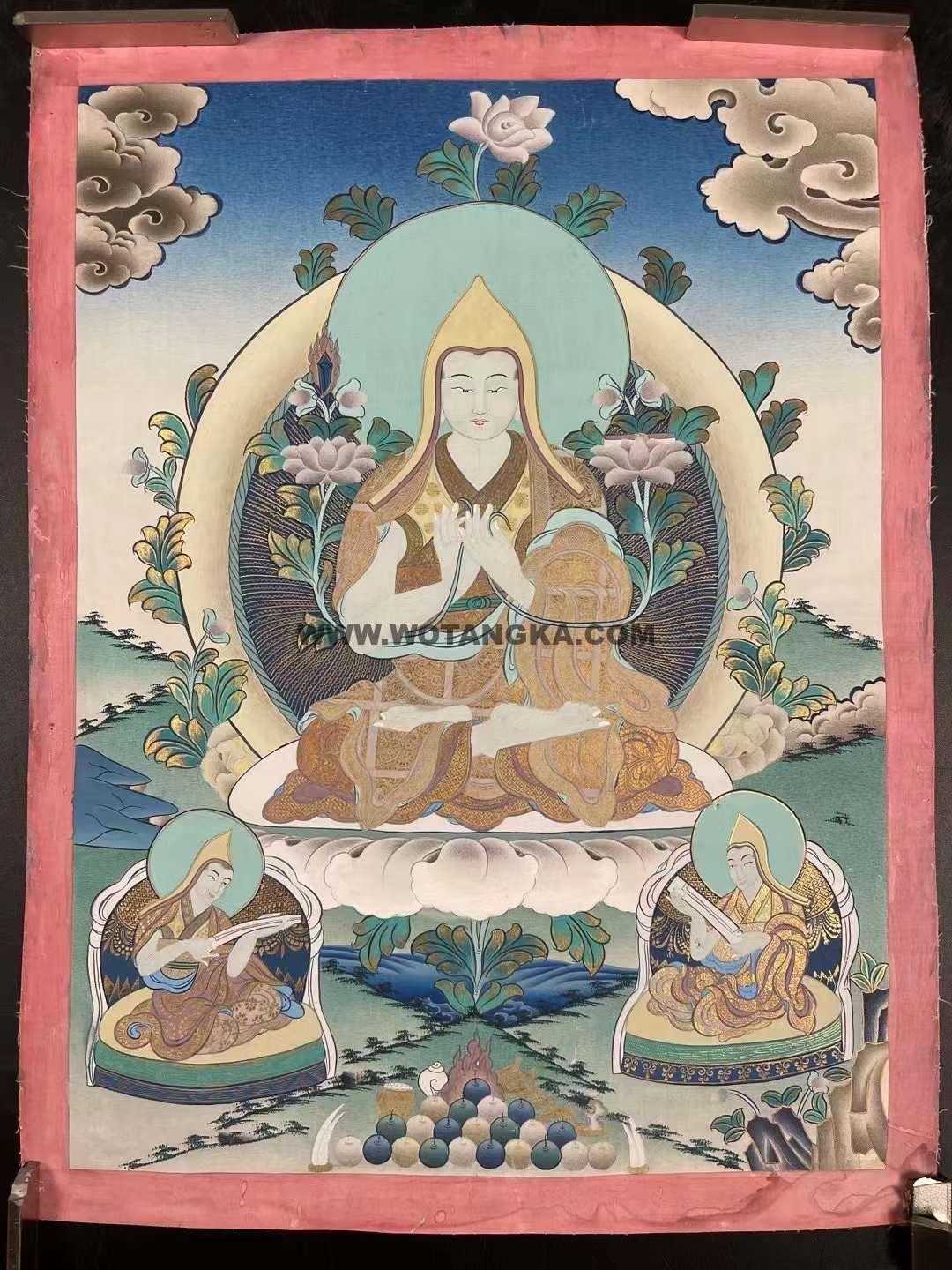 编号155-607942：彩绘唐卡-宗喀巴（70*50CM左右）