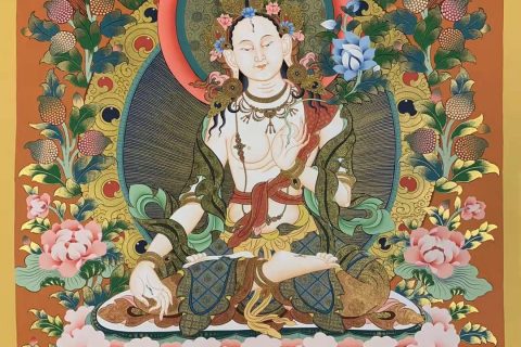 编号162-449294：彩绘唐卡-白度母（90*60CM左右）