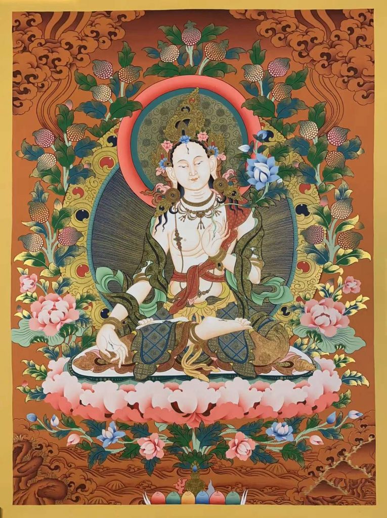 编号162-449294：彩绘唐卡-白度母（90*60CM左右）