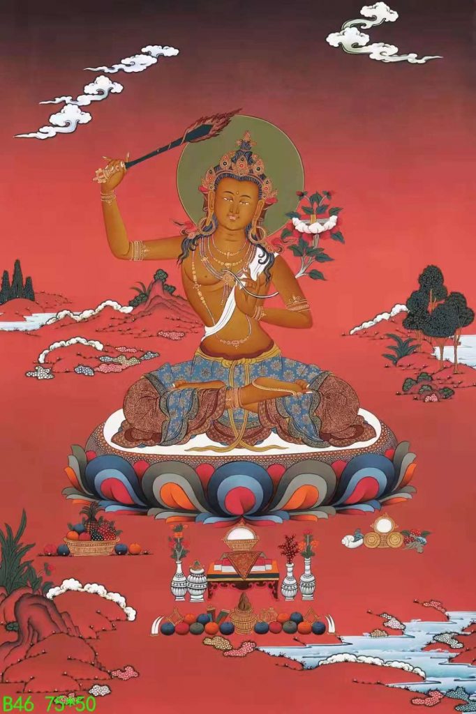 编号138-603034：嘎玛嘎赤-文殊菩萨（75*50CM左右）