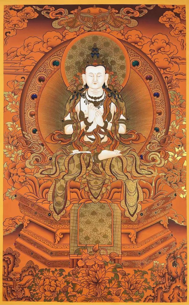 编号155-252501：红金唐卡-大日如来（75*55CM左右）