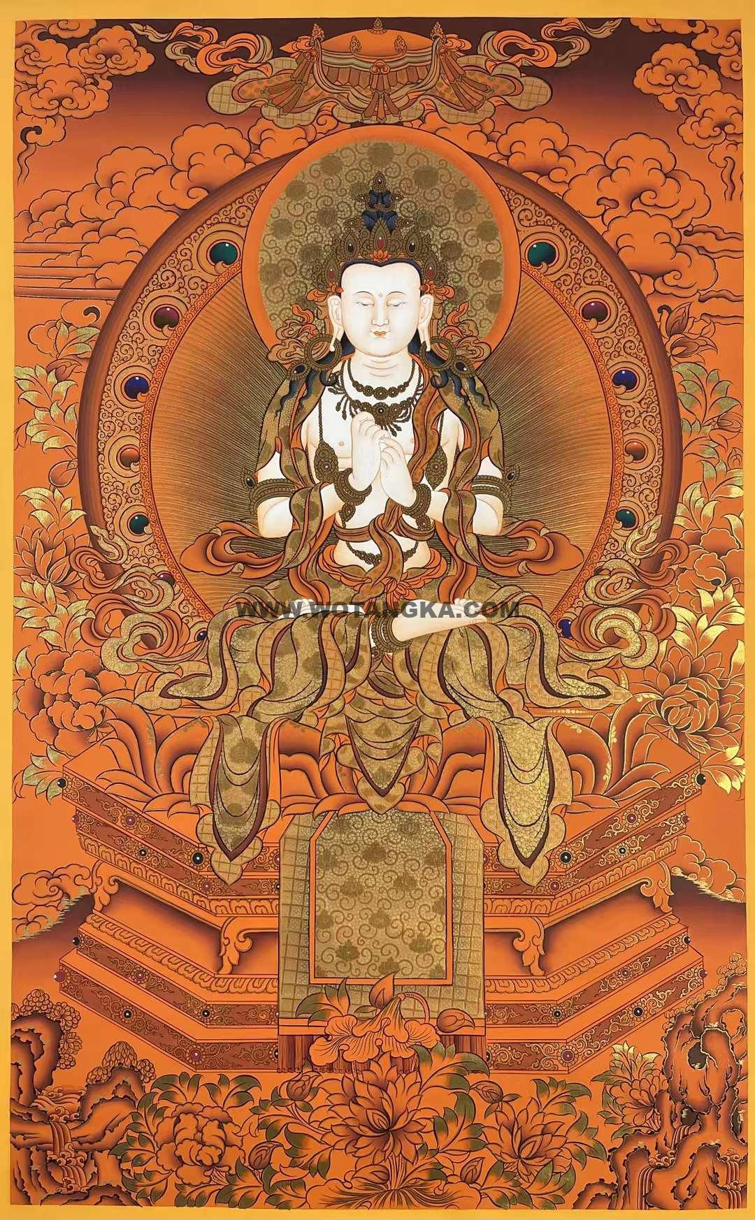 编号155-252501：红金唐卡-大日如来（75*55CM左右）