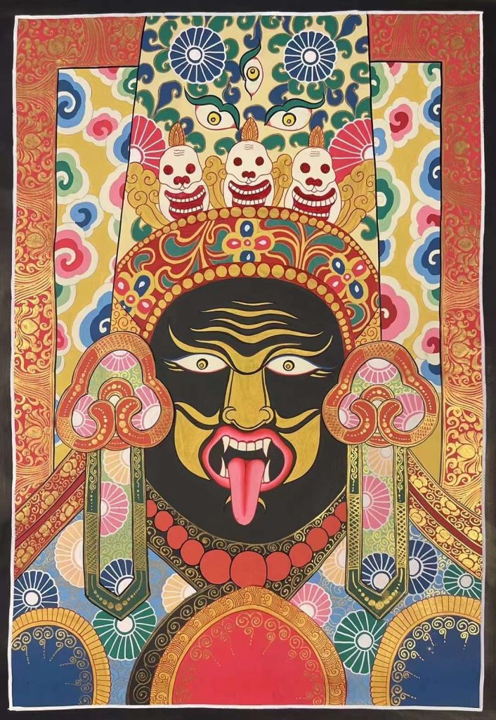 编号155-948333：彩绘唐卡-扎基拉姆（60*40CM左右）