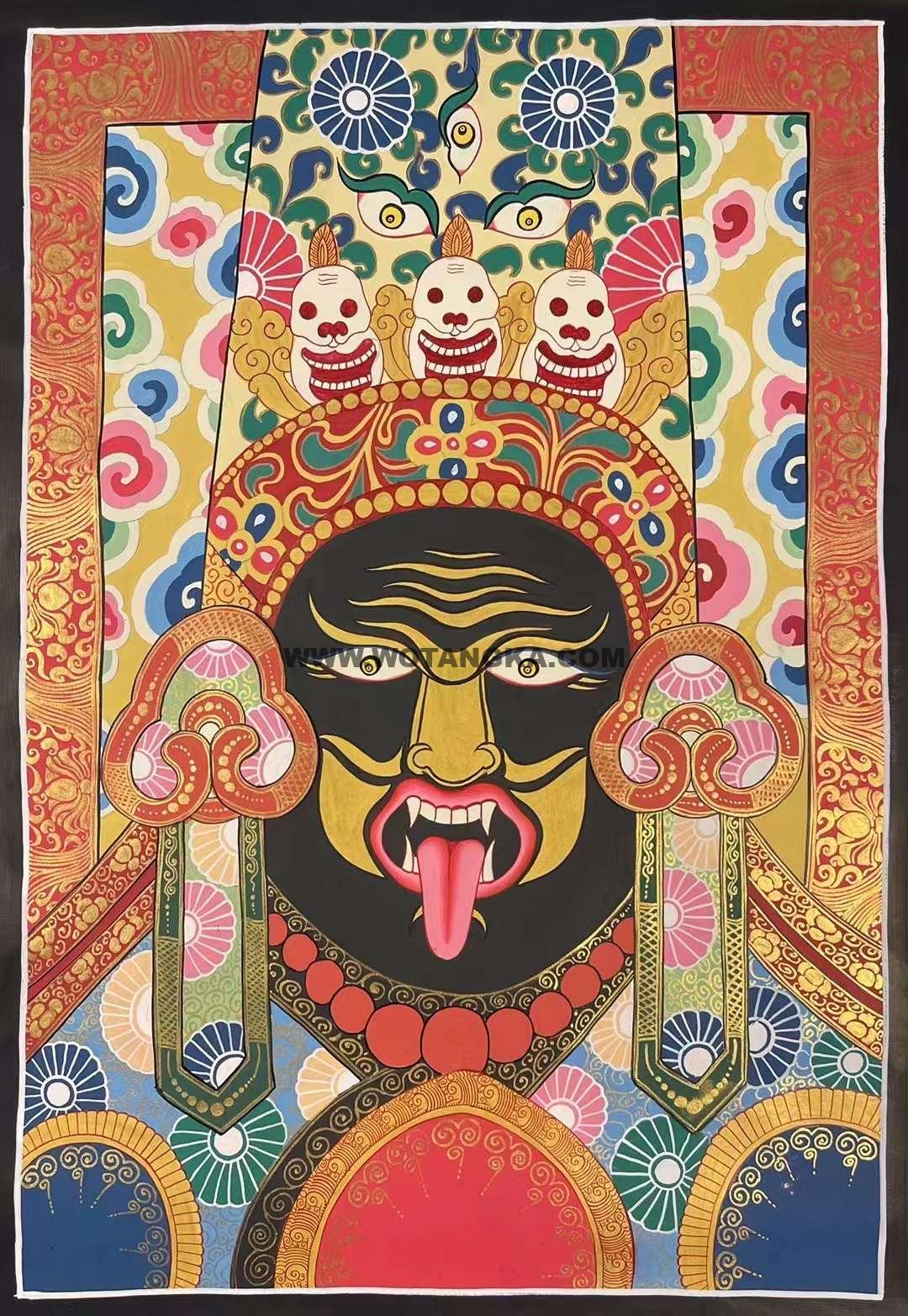 编号155-948333:彩绘唐卡-扎基拉姆(60*40CM左右)