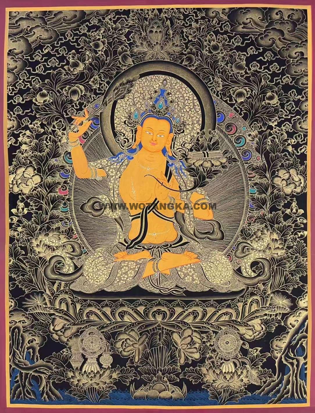 2022.04.16-文殊菩萨唐卡推荐与赏析