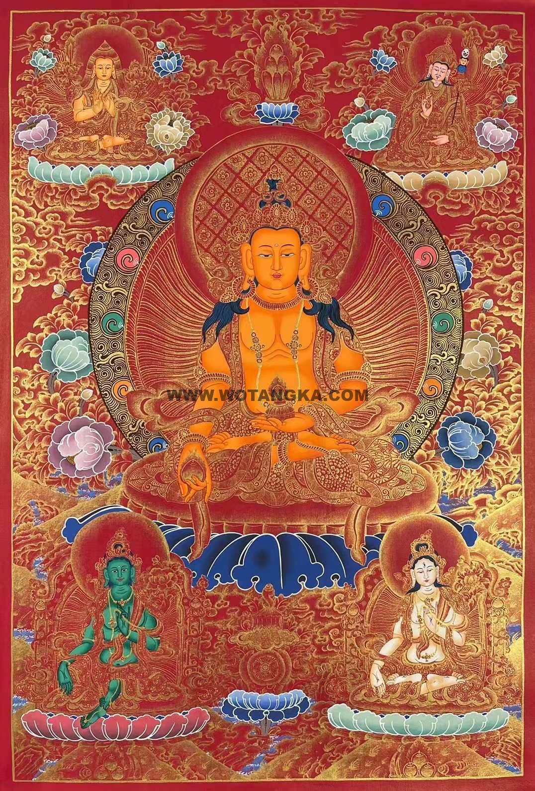 编号155-818998:红金唐卡-地藏王菩萨(75*55CM左右)