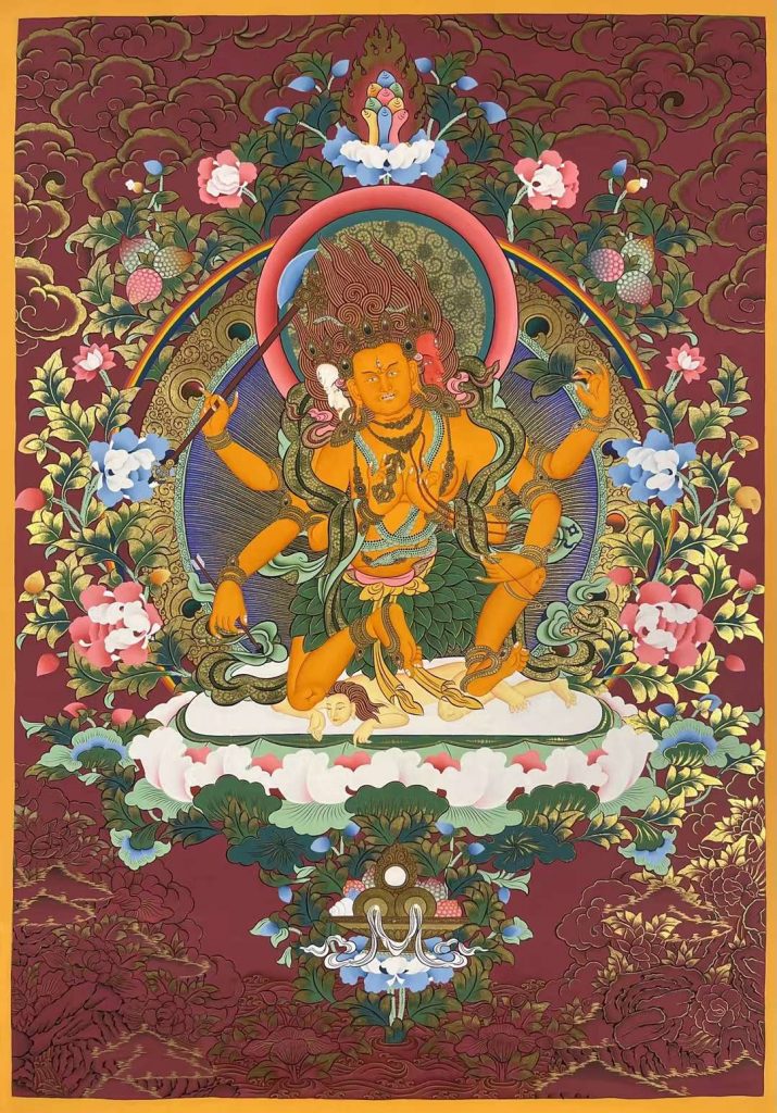 编号155-683068：彩绘唐卡-叶衣佛母（75*55CM左右）